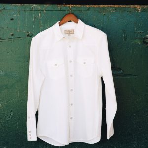 Square Dobby Shirt :: Ecru