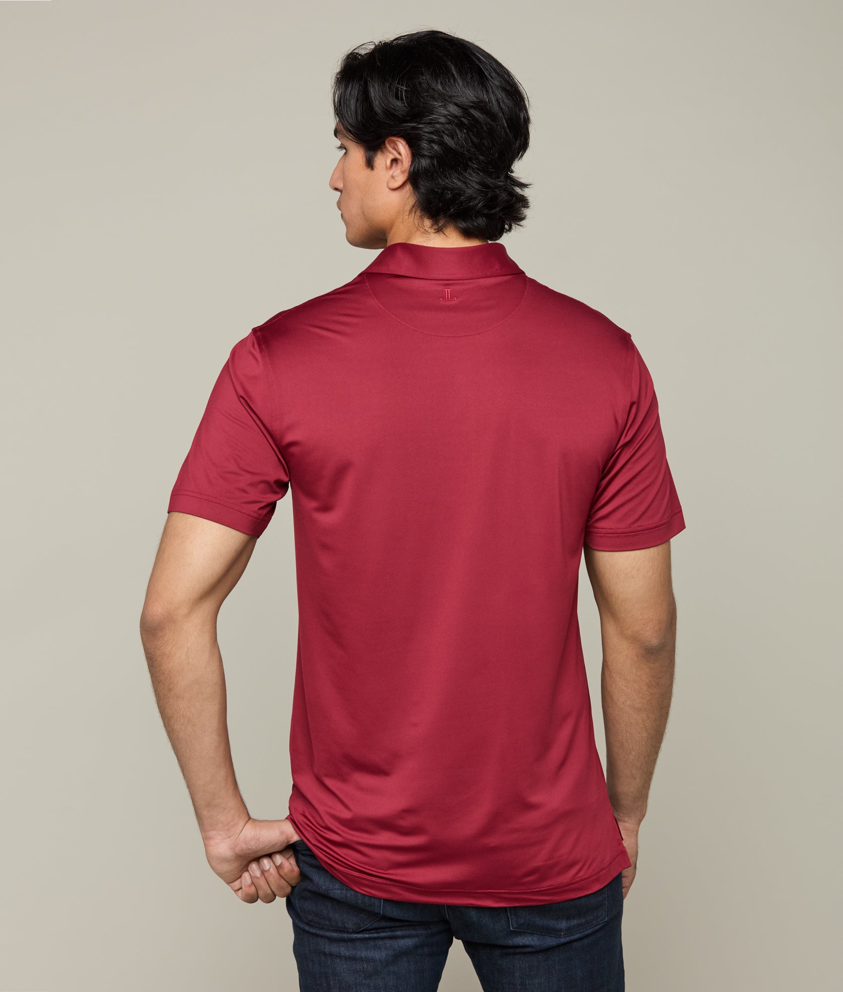 Lucchese Golf Polo :: Texas A&M Maroon - Image 3