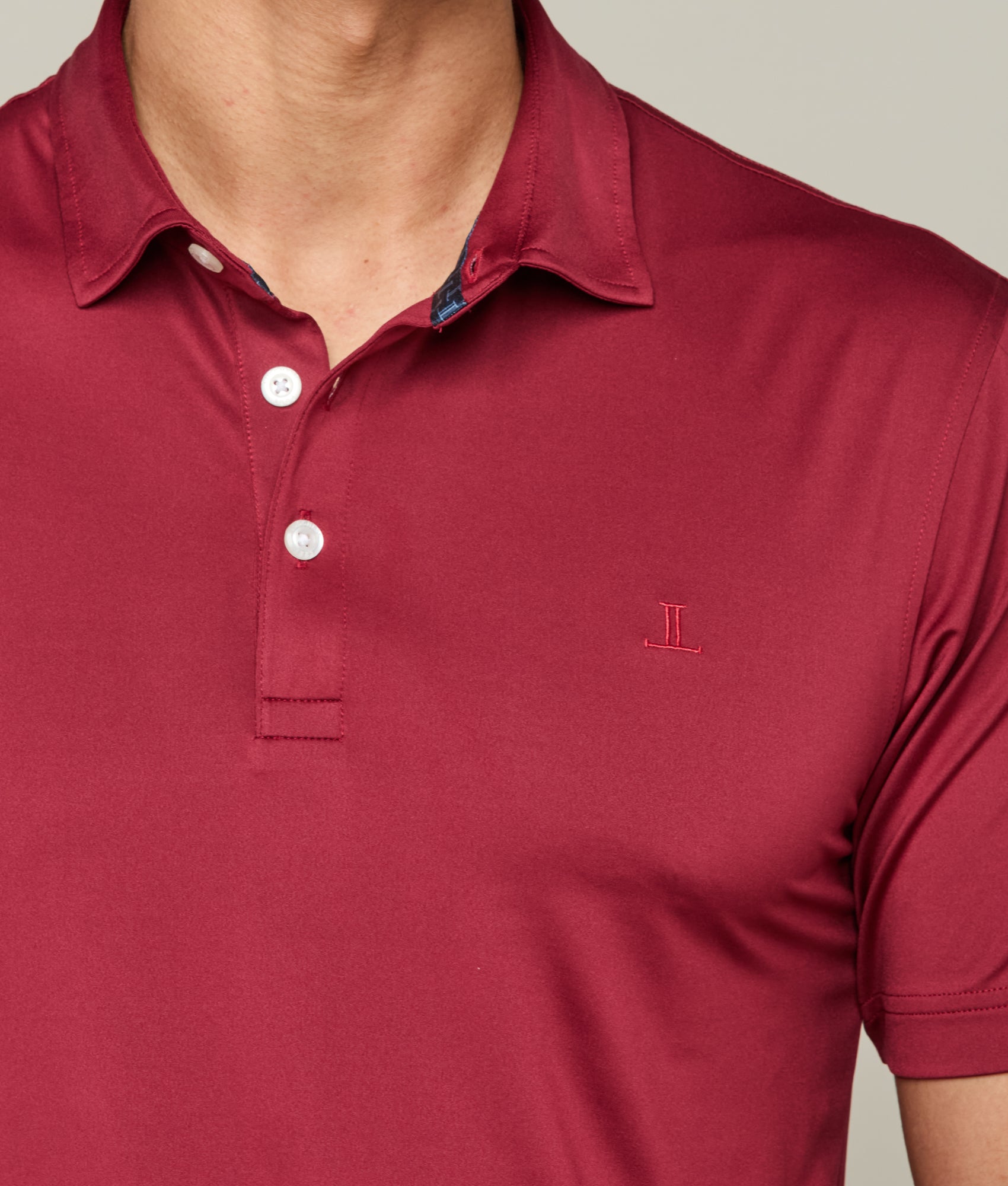 Lucchese Golf Polo :: Texas A&M Maroon - Image 2