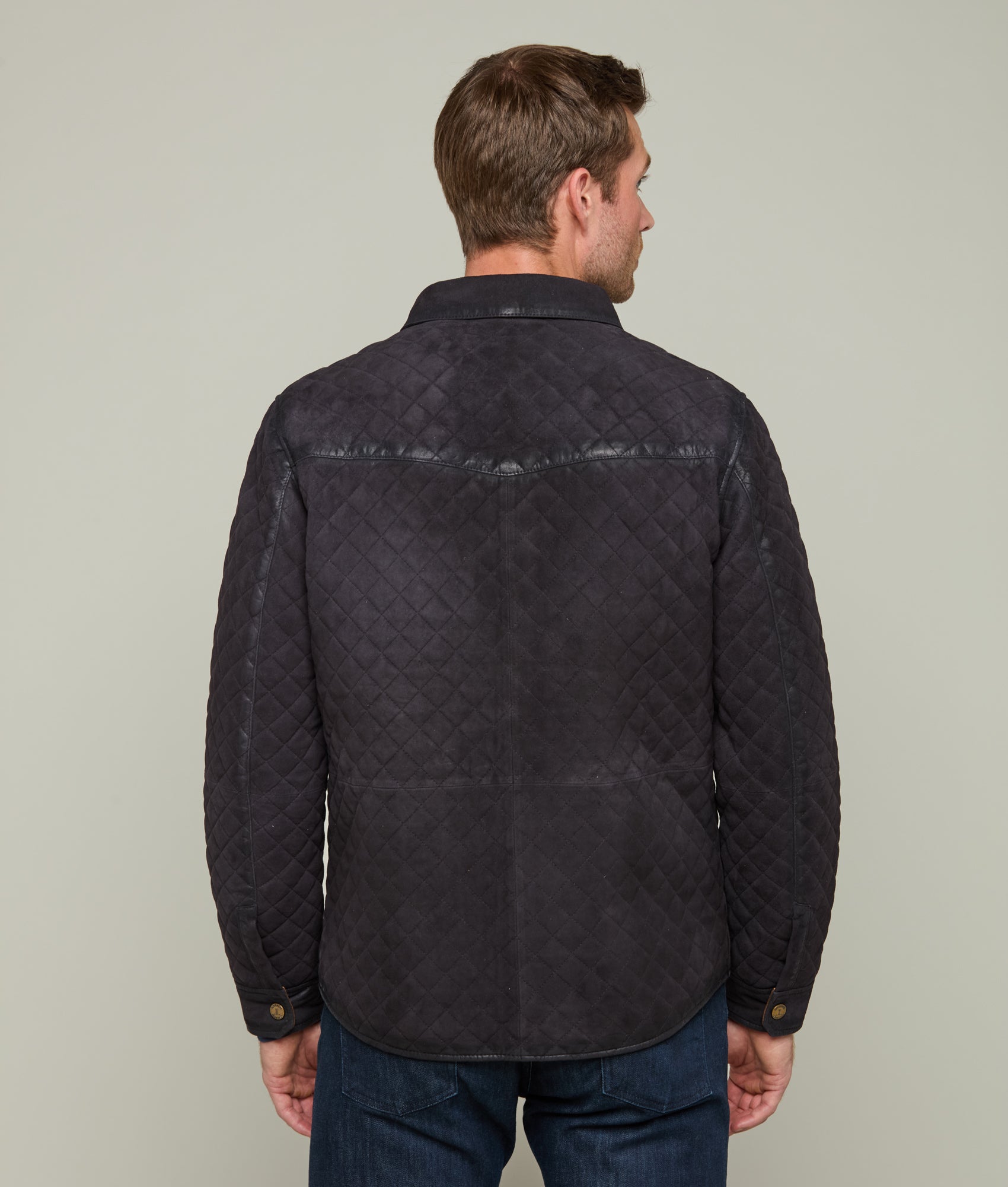 Franklin Waxed Suede Jacket :: Navy - Image 2