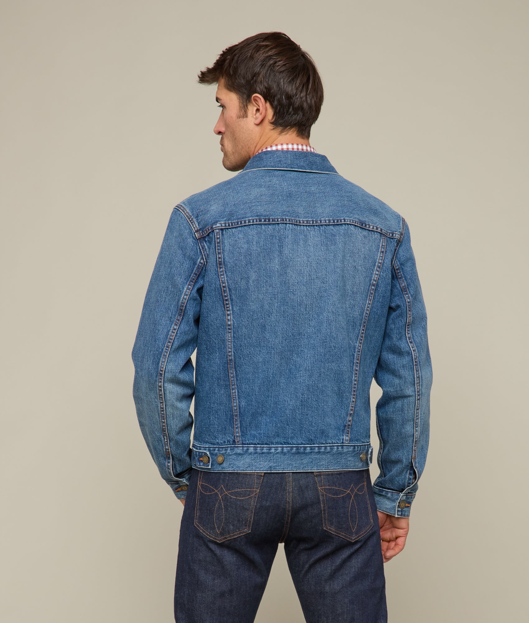 Earl Denim Trucker Jacket :: Saddleback Blue - Image 5