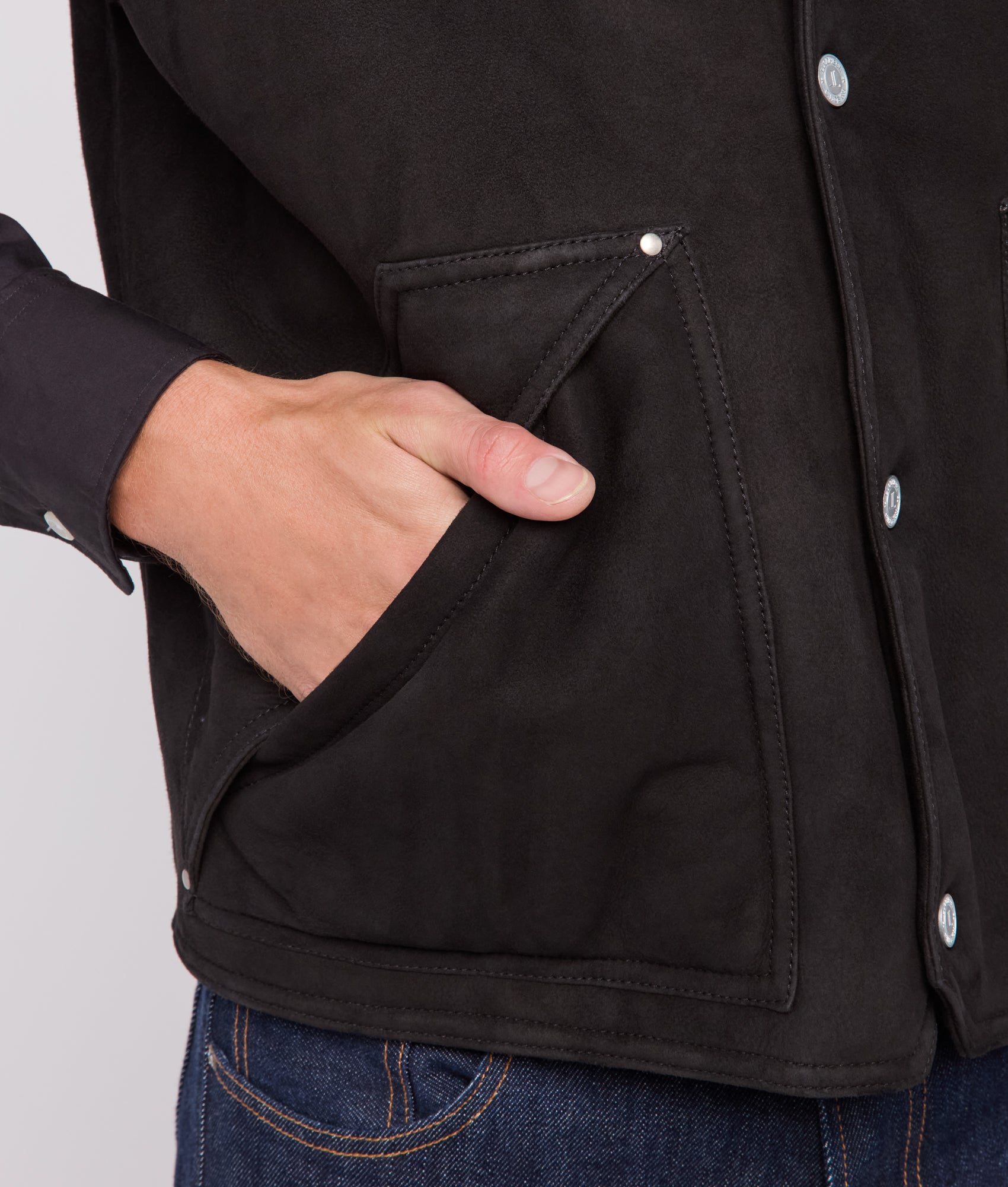 Dustin Exotic Vest :: Charcoal - Image 15