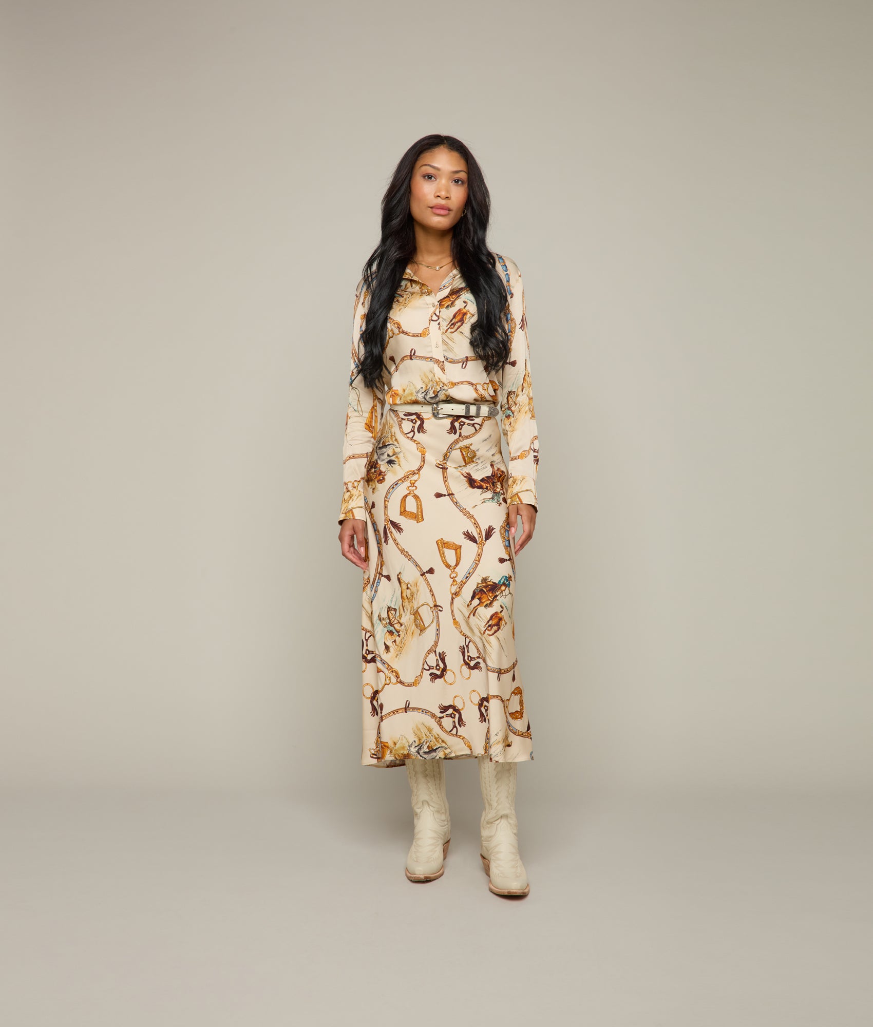 Carolina Skirt :: Cream/Multi - Image 4