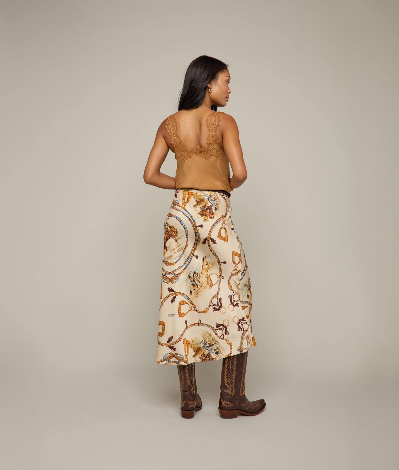 Carolina Skirt :: Cream/Multi - Image 2
