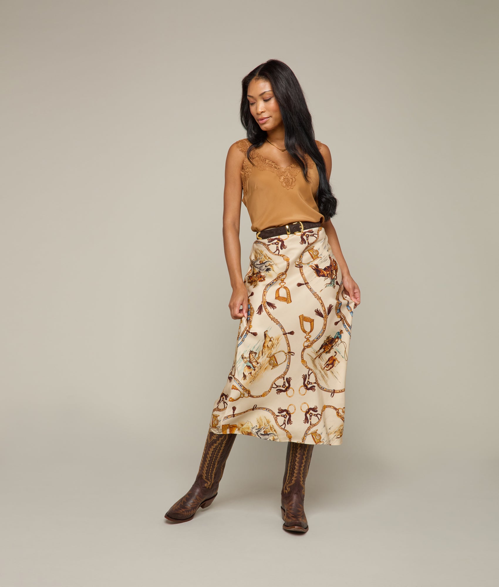 Carolina Skirt :: Cream/Multi - Image 3
