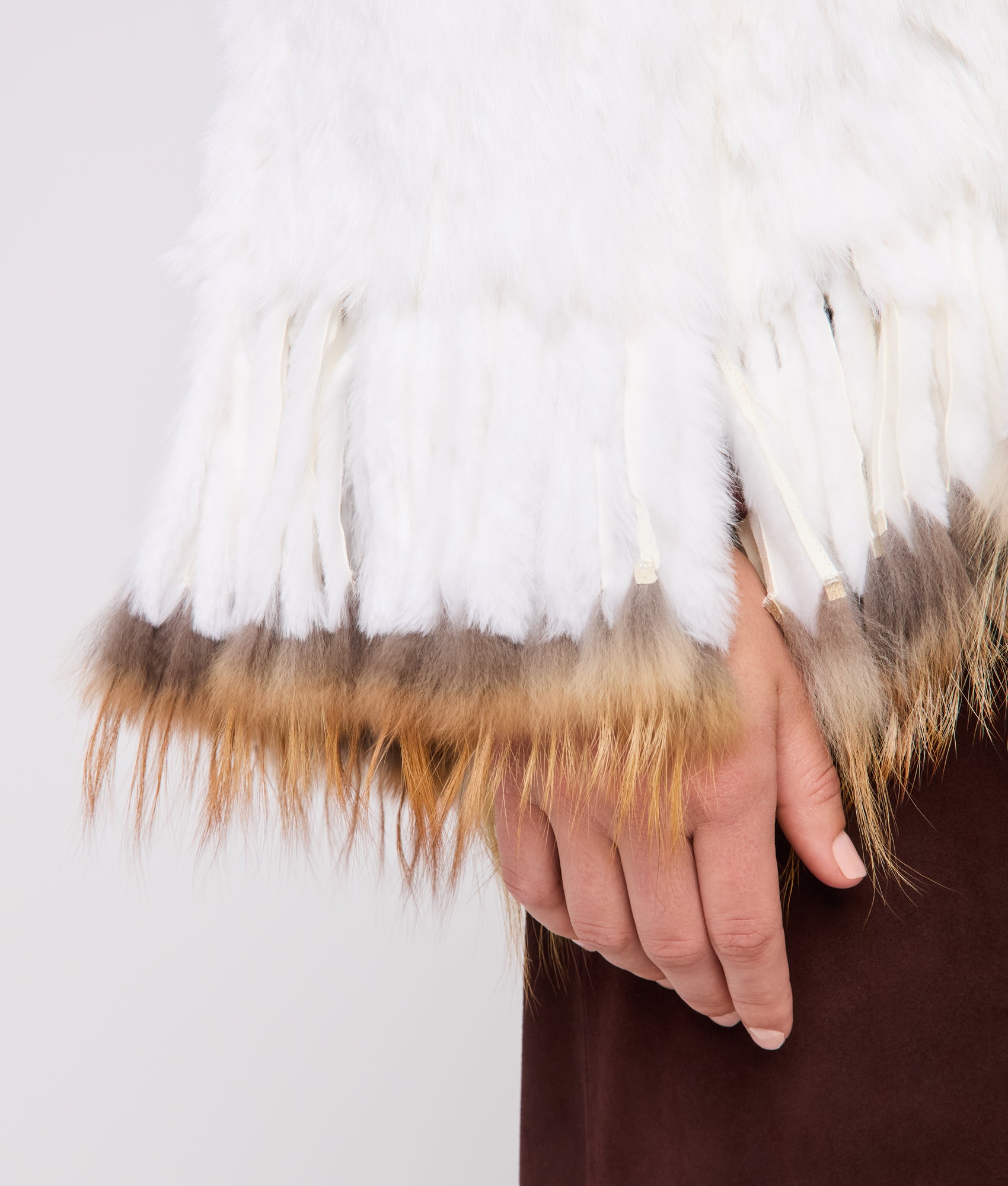 Francis Fur Fringe Jacket :: White - Image 9