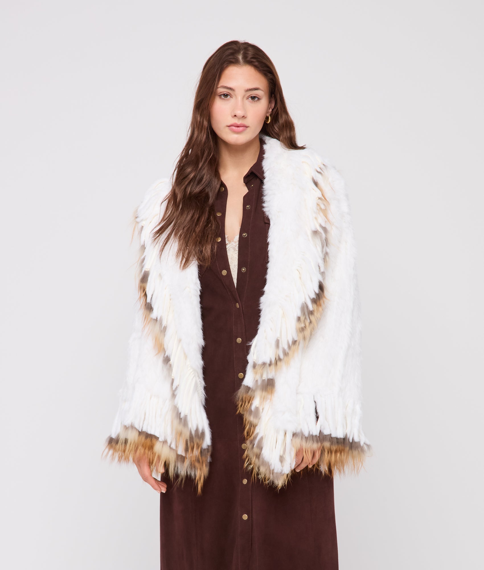 Francis Fur Fringe Jacket :: White - Image 11