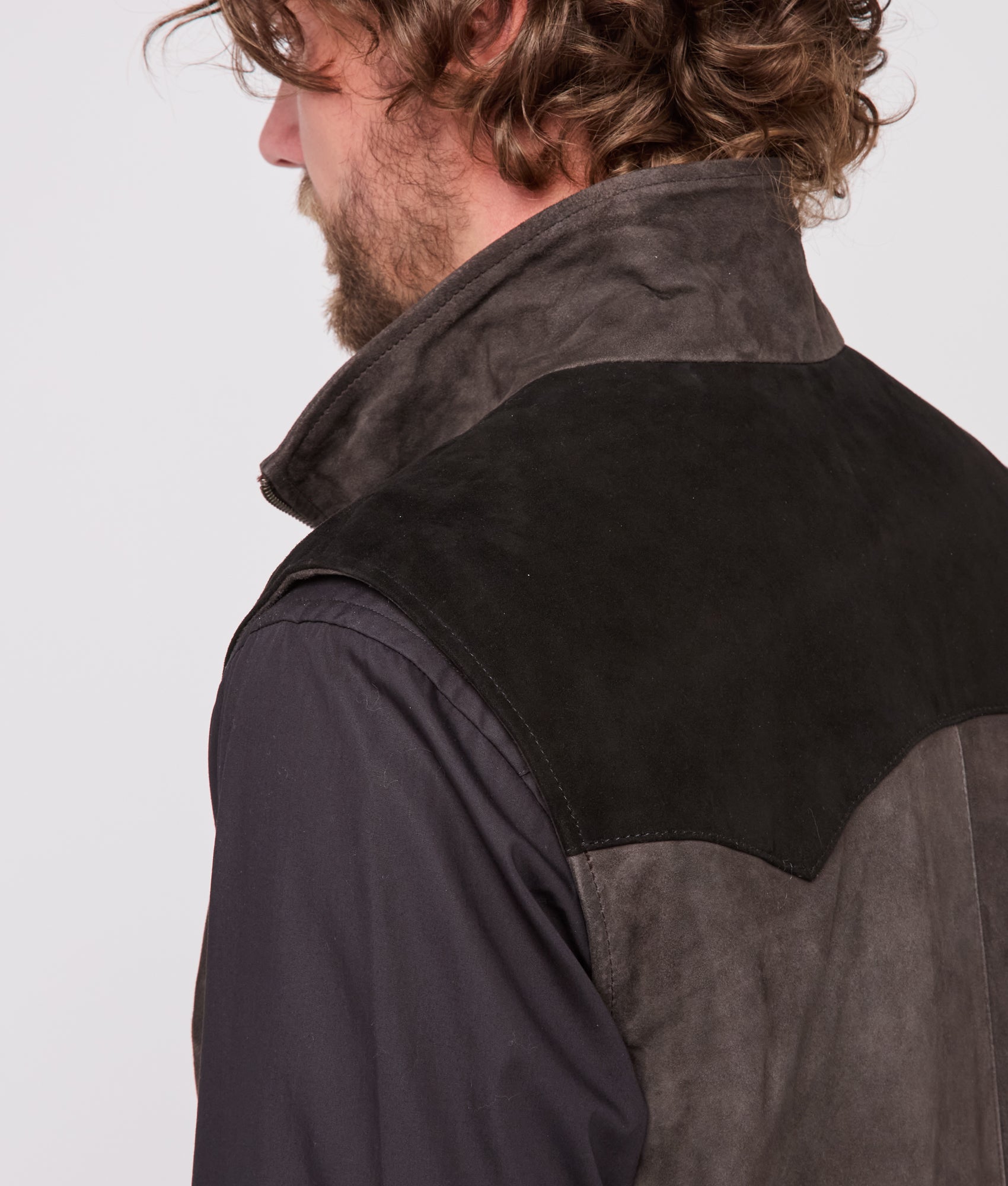 Rit Two-Tone Vest :: Charcoal - Image 3