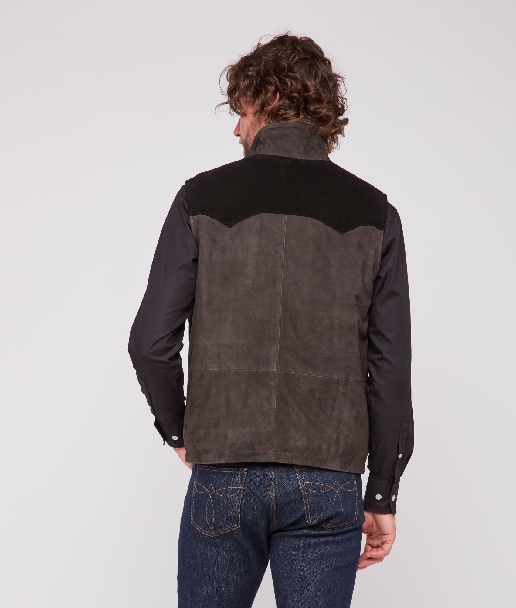 Rit Two-Tone Vest :: Charcoal - Image 5