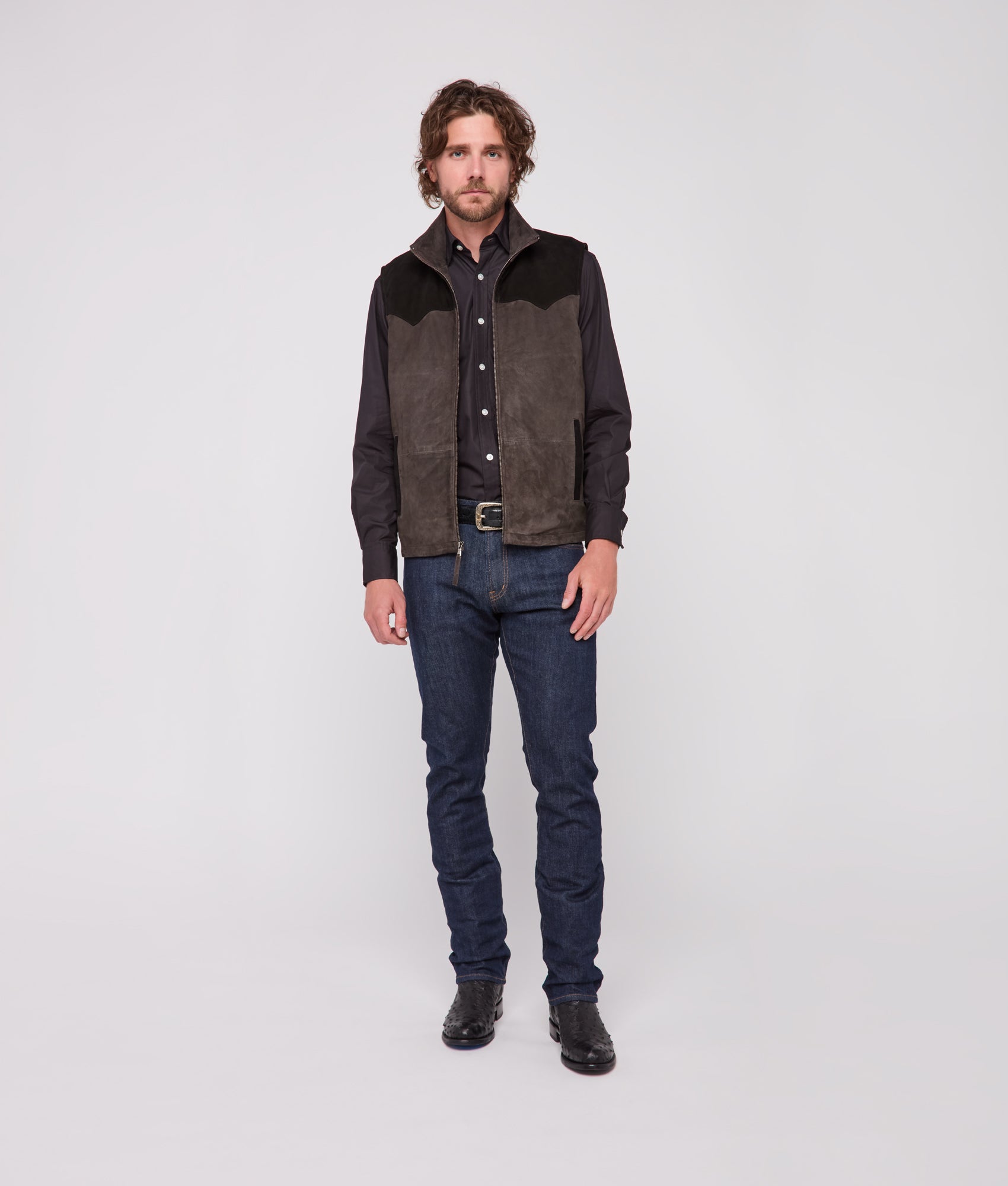 Rit Two-Tone Vest :: Charcoal - Image 6