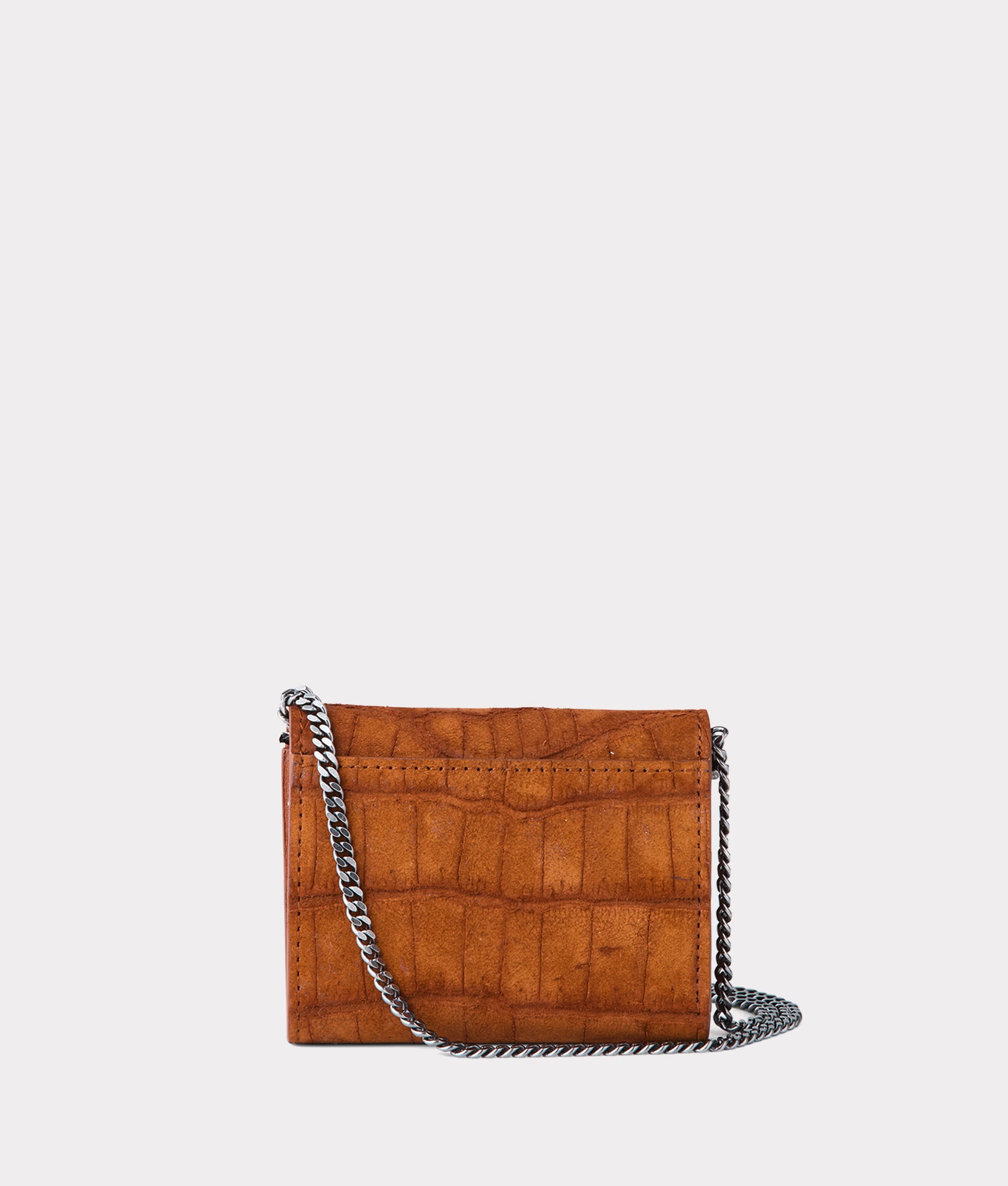Exotic Short Wallet On A Chain :: Cognac - Image 6