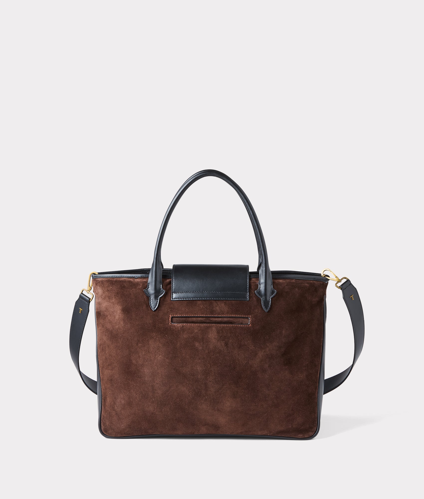 Large Roma Suede Tote :: Brown - Image 10