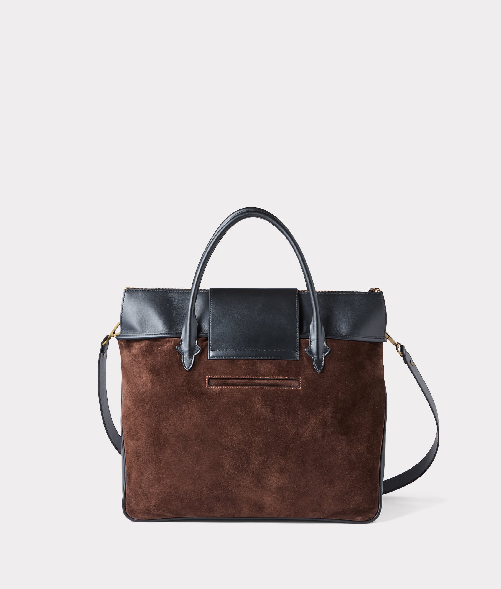 Large Roma Suede Tote :: Brown - Image 7