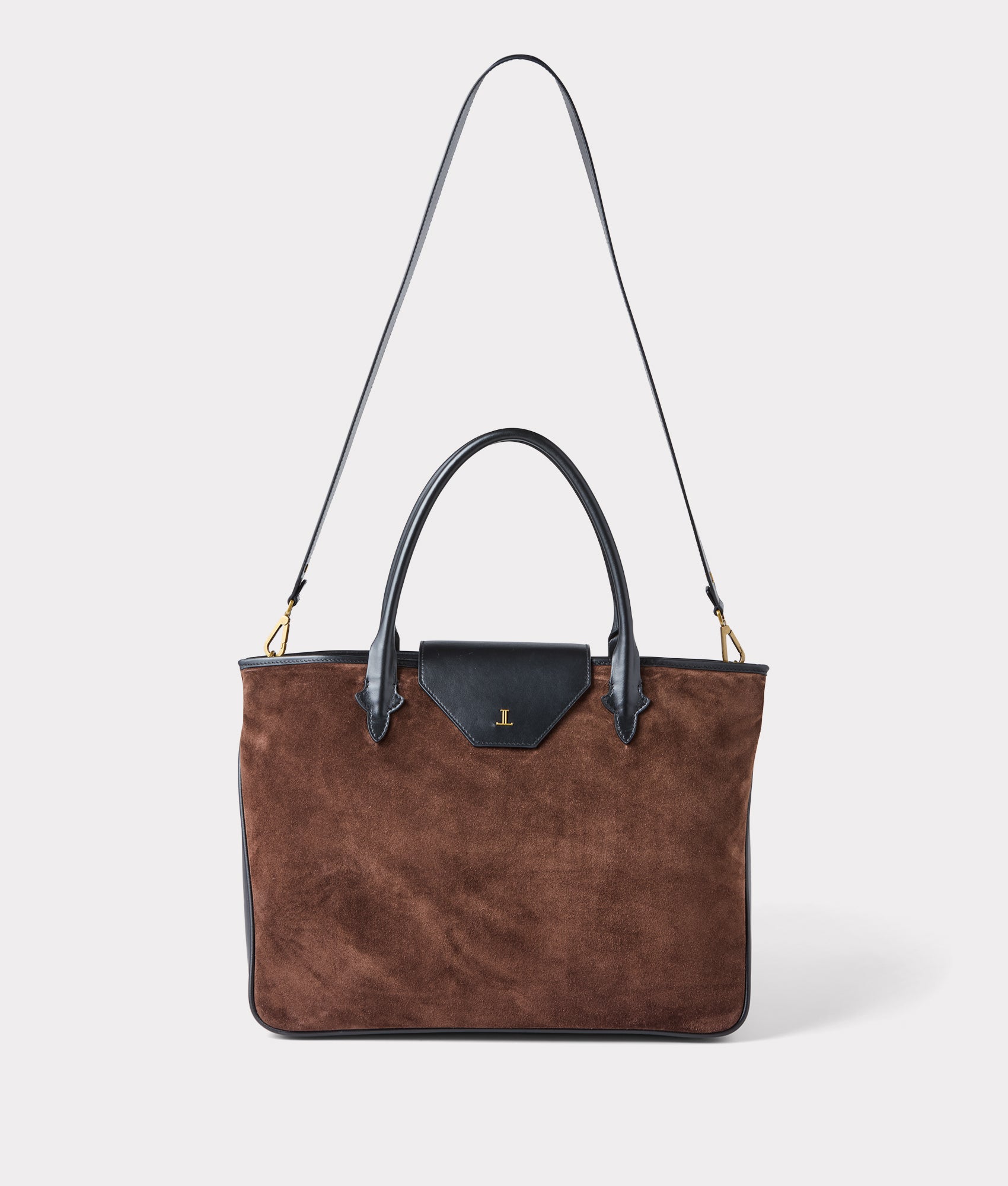 Large Roma Suede Tote :: Brown - Image 11