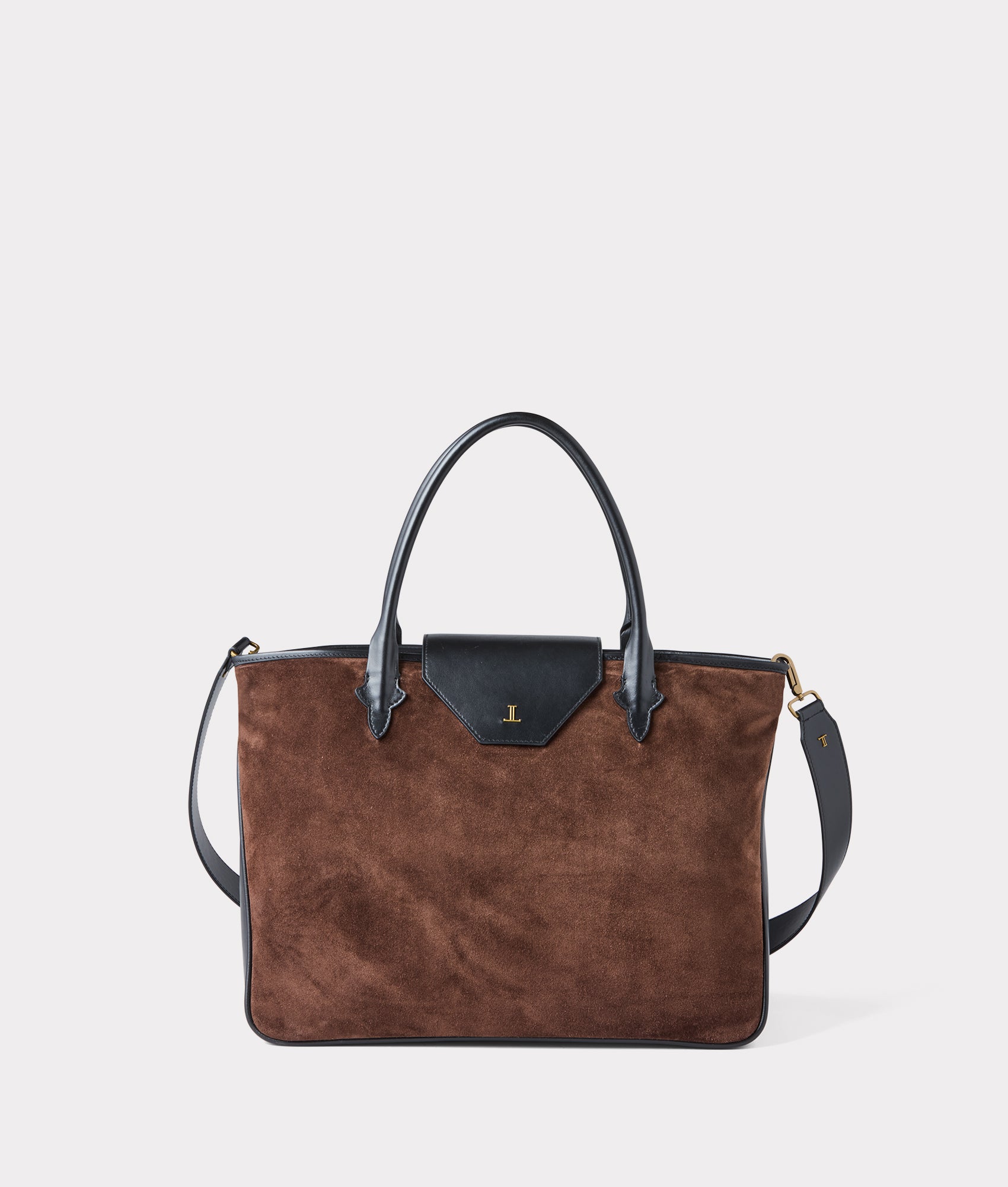 Large Roma Suede Tote :: Brown - Image 12