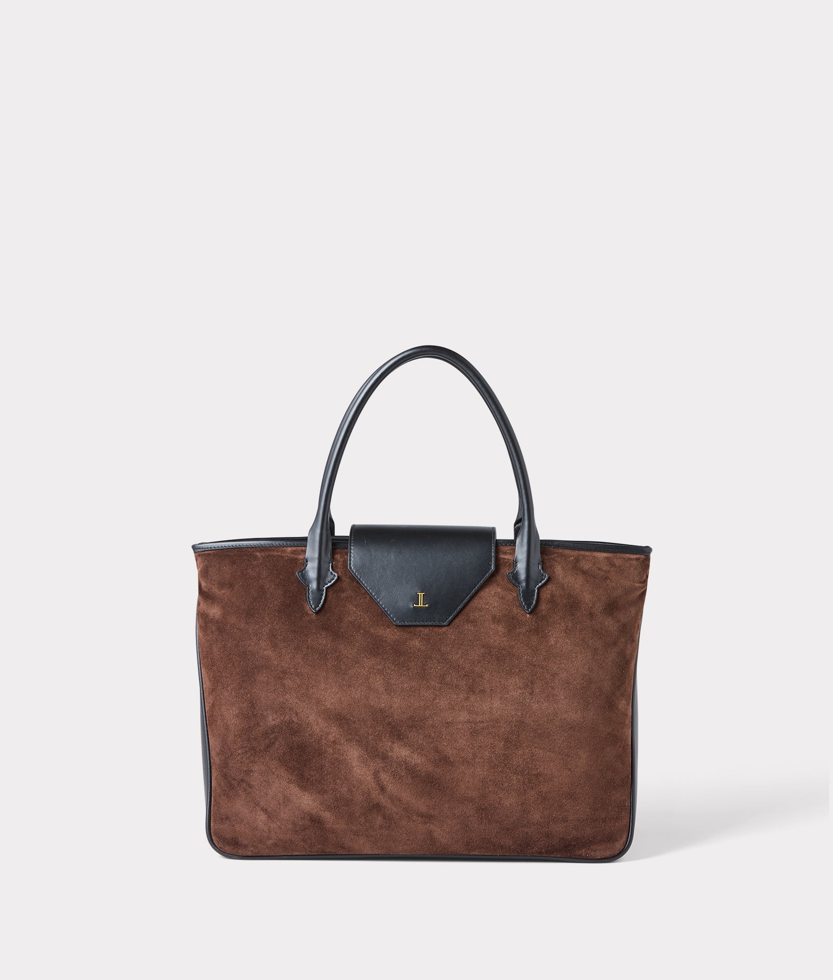 Large Roma Suede Tote :: Brown - Image 6
