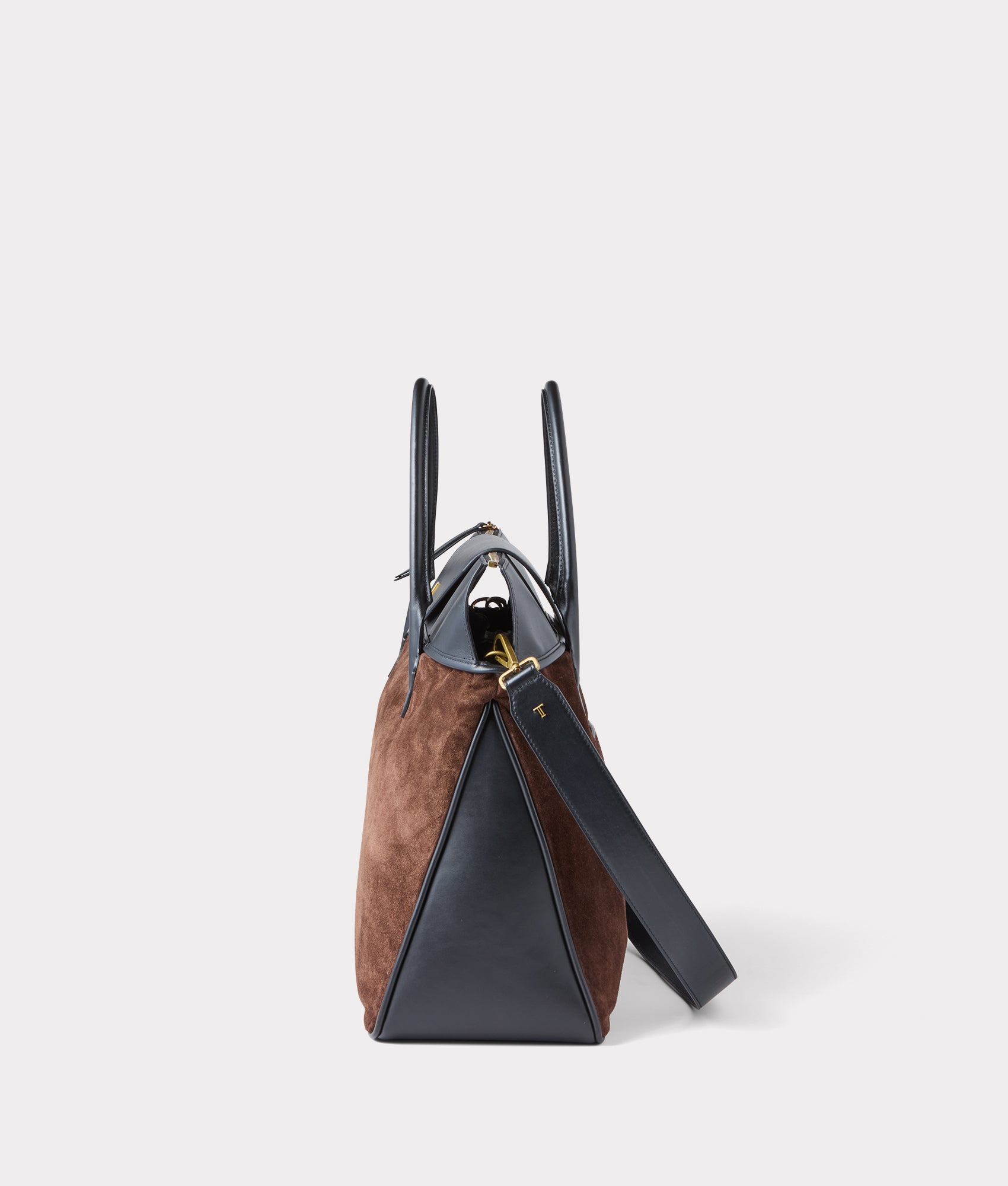 Large Roma Suede Tote :: Brown - Image 17