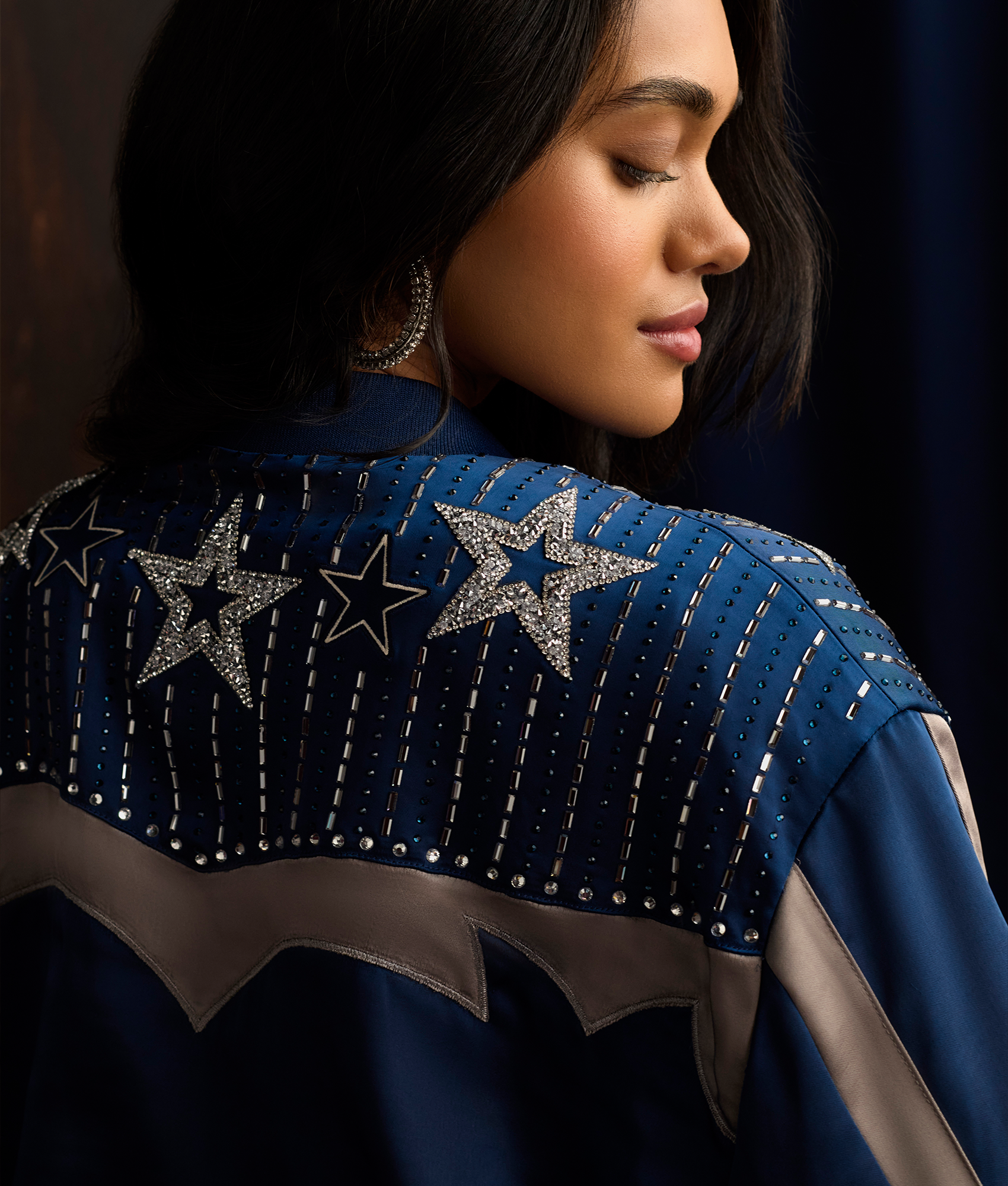 Lucchese x Dallas Cowboys Bomber Jacket :: Blue - Image 2