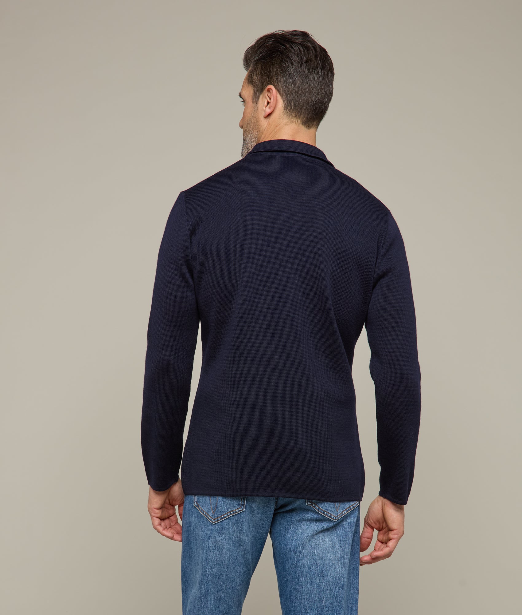 Cole Sweater Jacket :: Navy - Image 3