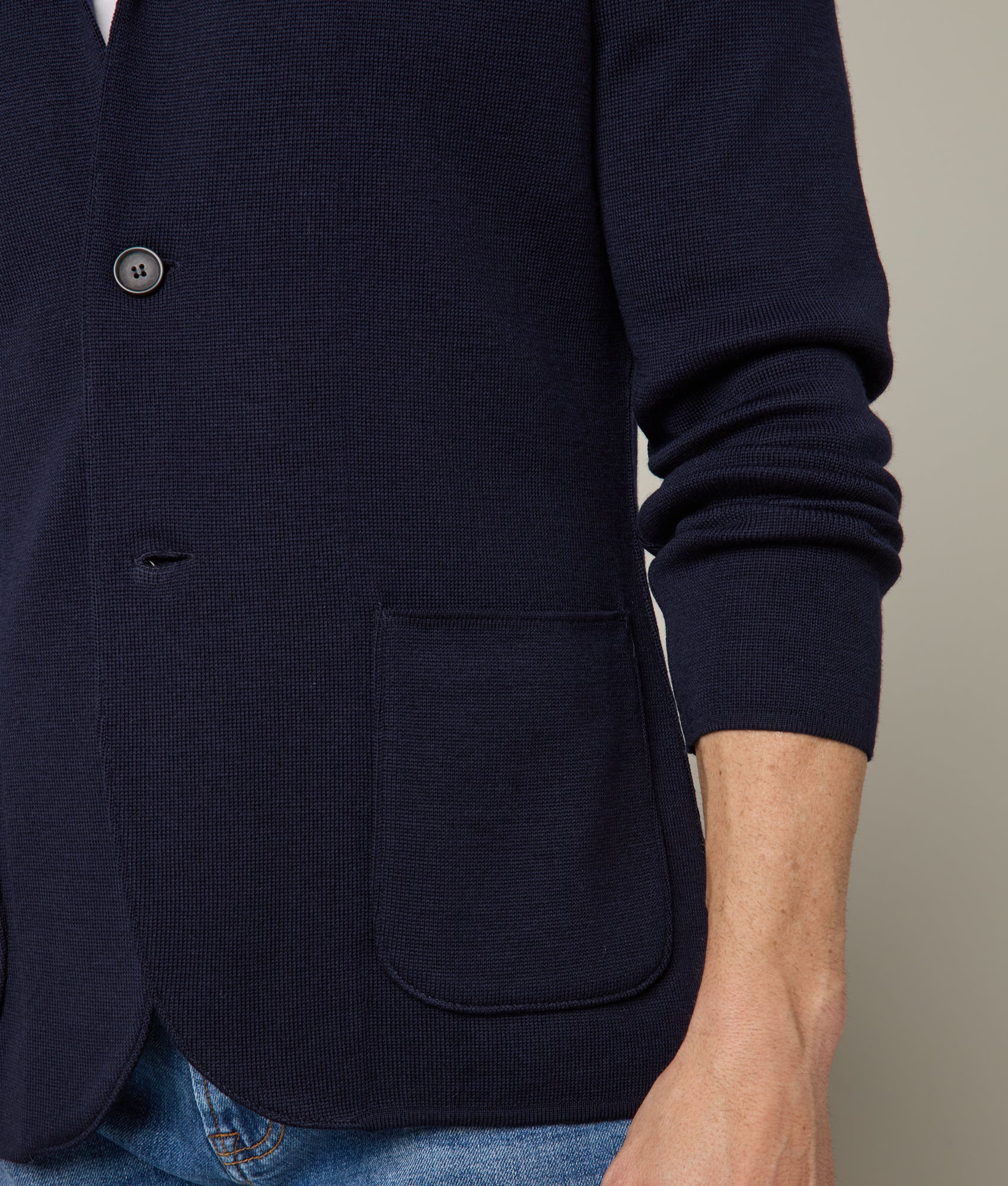 Cole Sweater Jacket :: Navy - Image 5