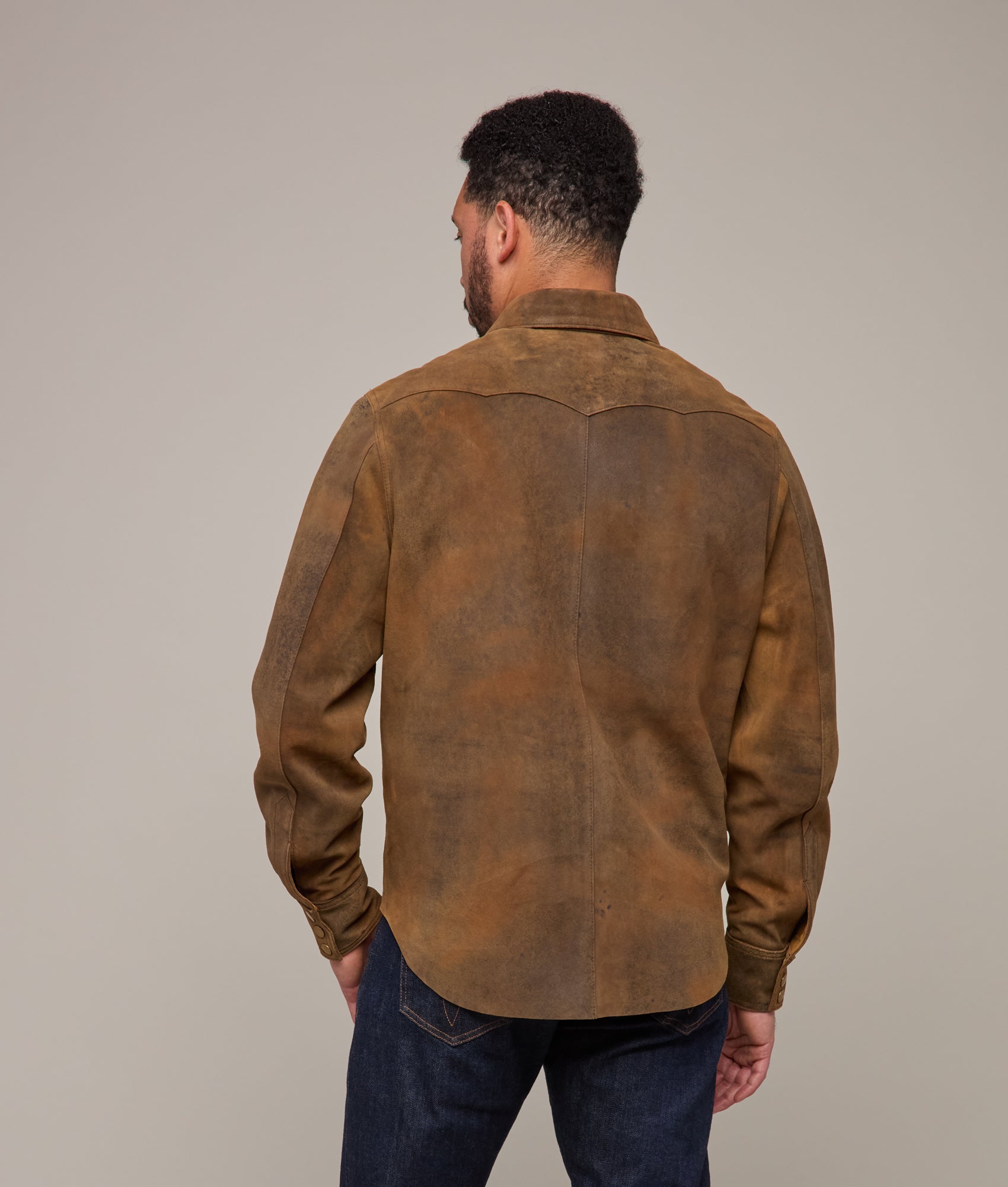 Colt Leather Shacket :: Mocha - Image 6