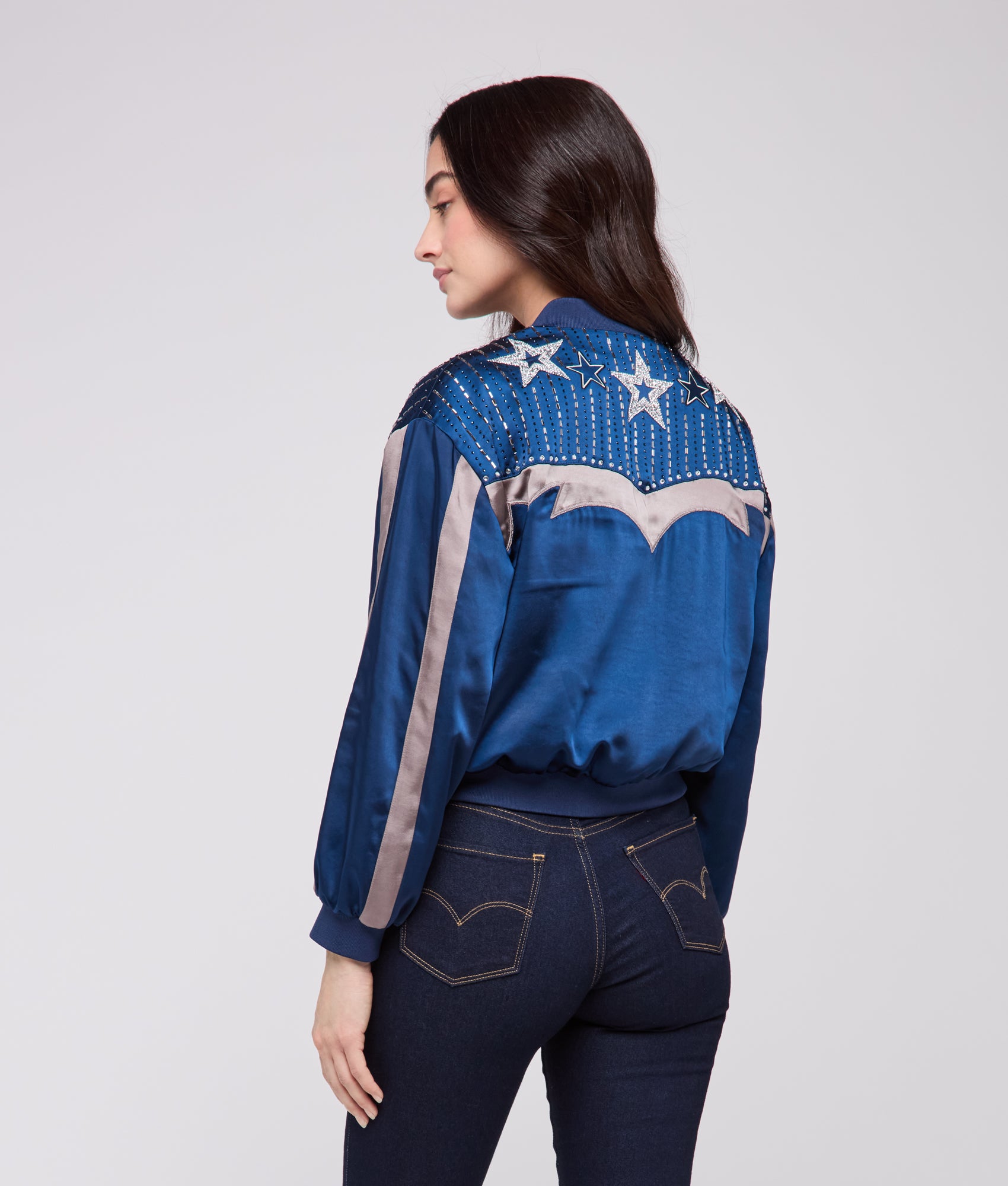 Lucchese x Dallas Cowboys Bomber Jacket :: Blue - Image 13