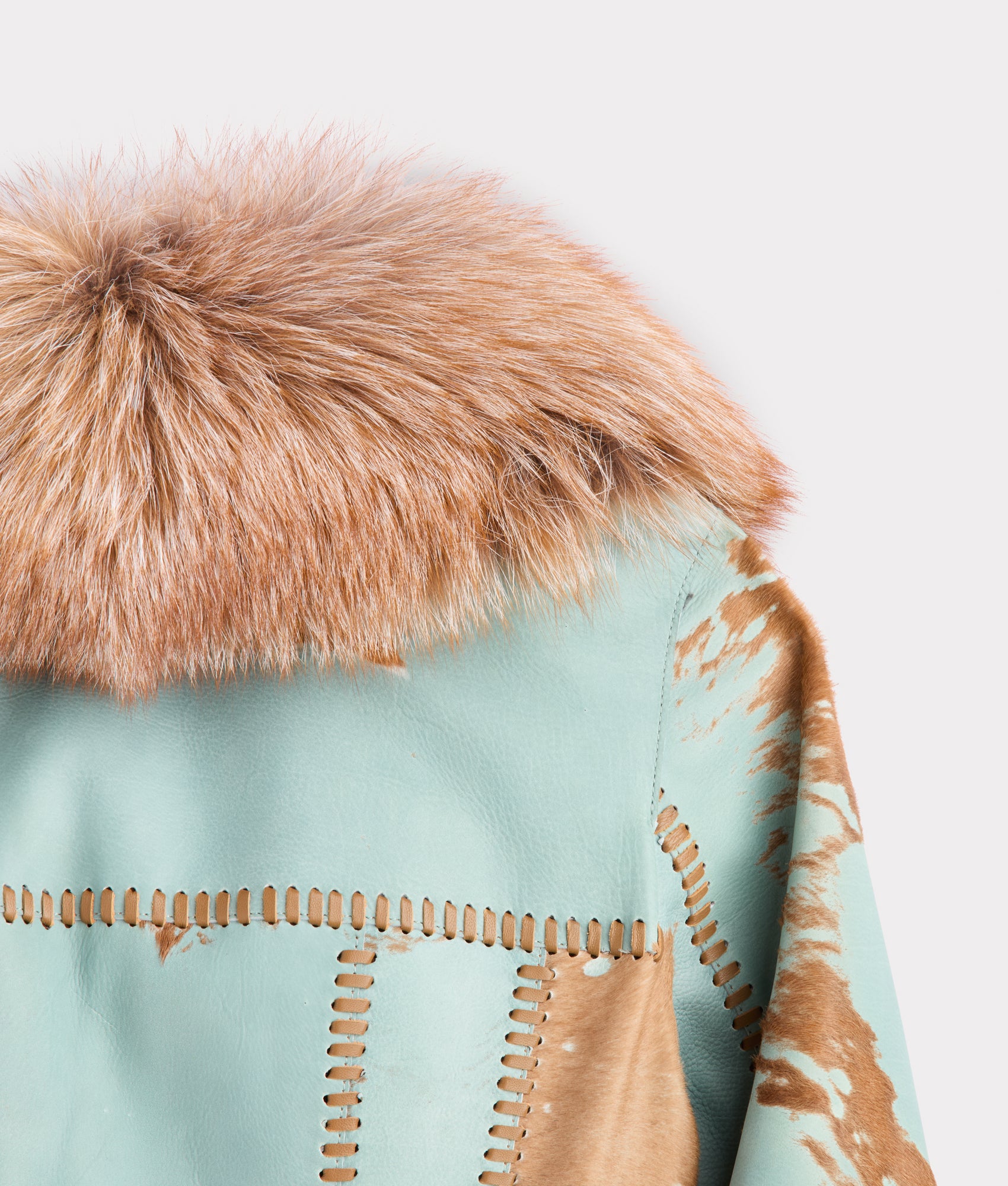 Calista Coat :: Turquoise/Brown - Image 6