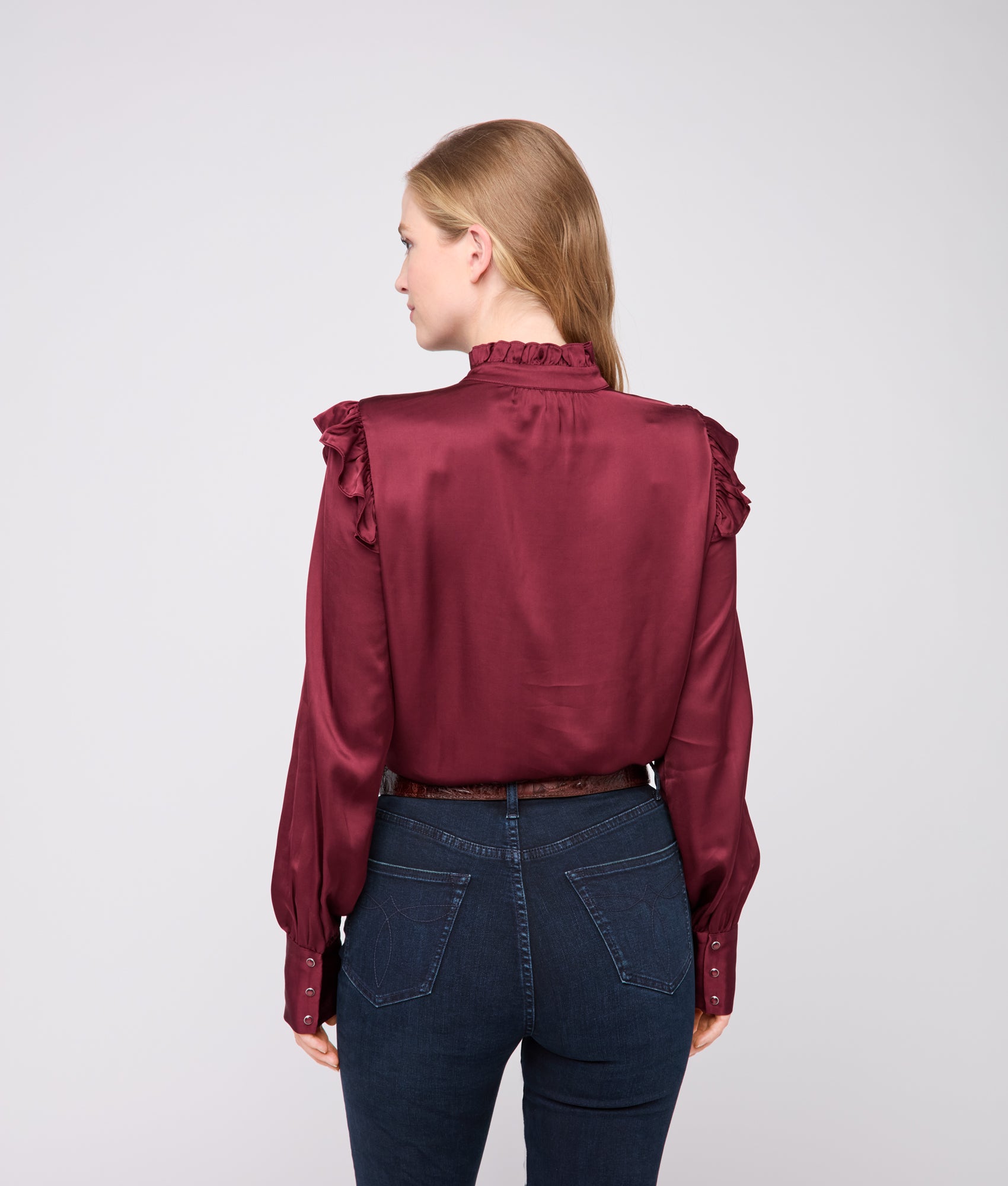 Lourdes Blouse :: Black Cherry - Image 4