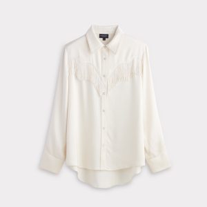 Mary Jane Fringe Blouse :: Oatmeal