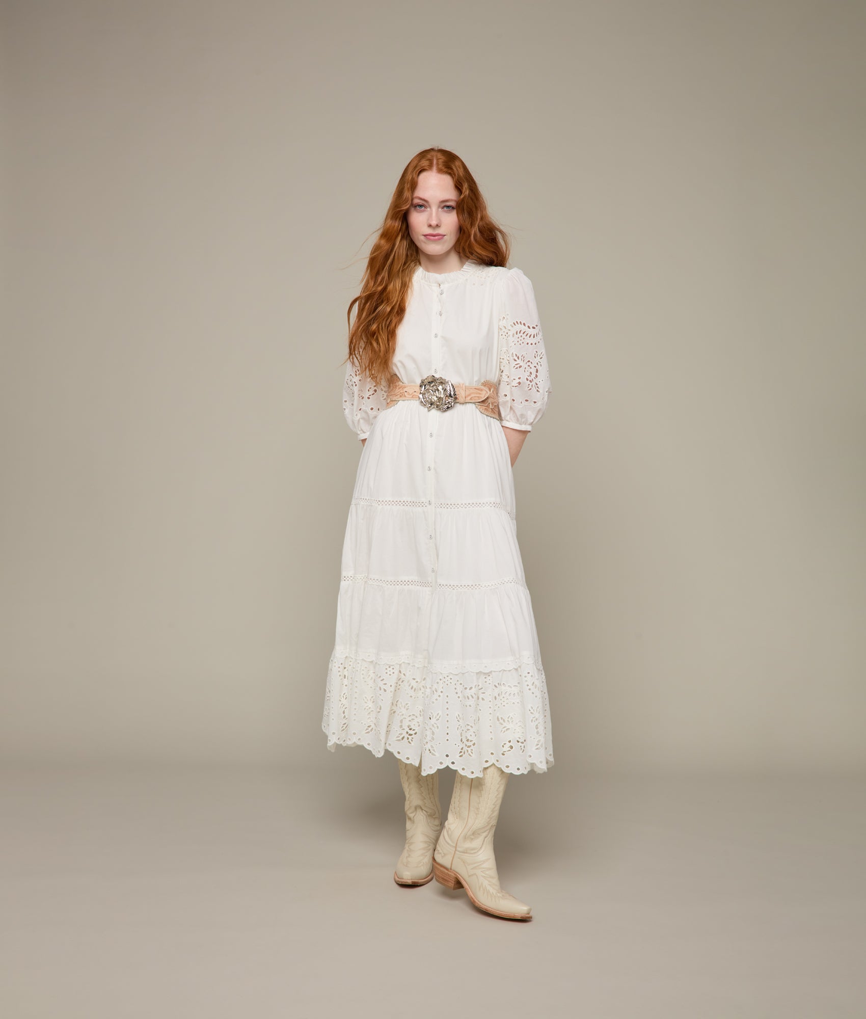 Rose Buckle Belt :: Natural - Image 6