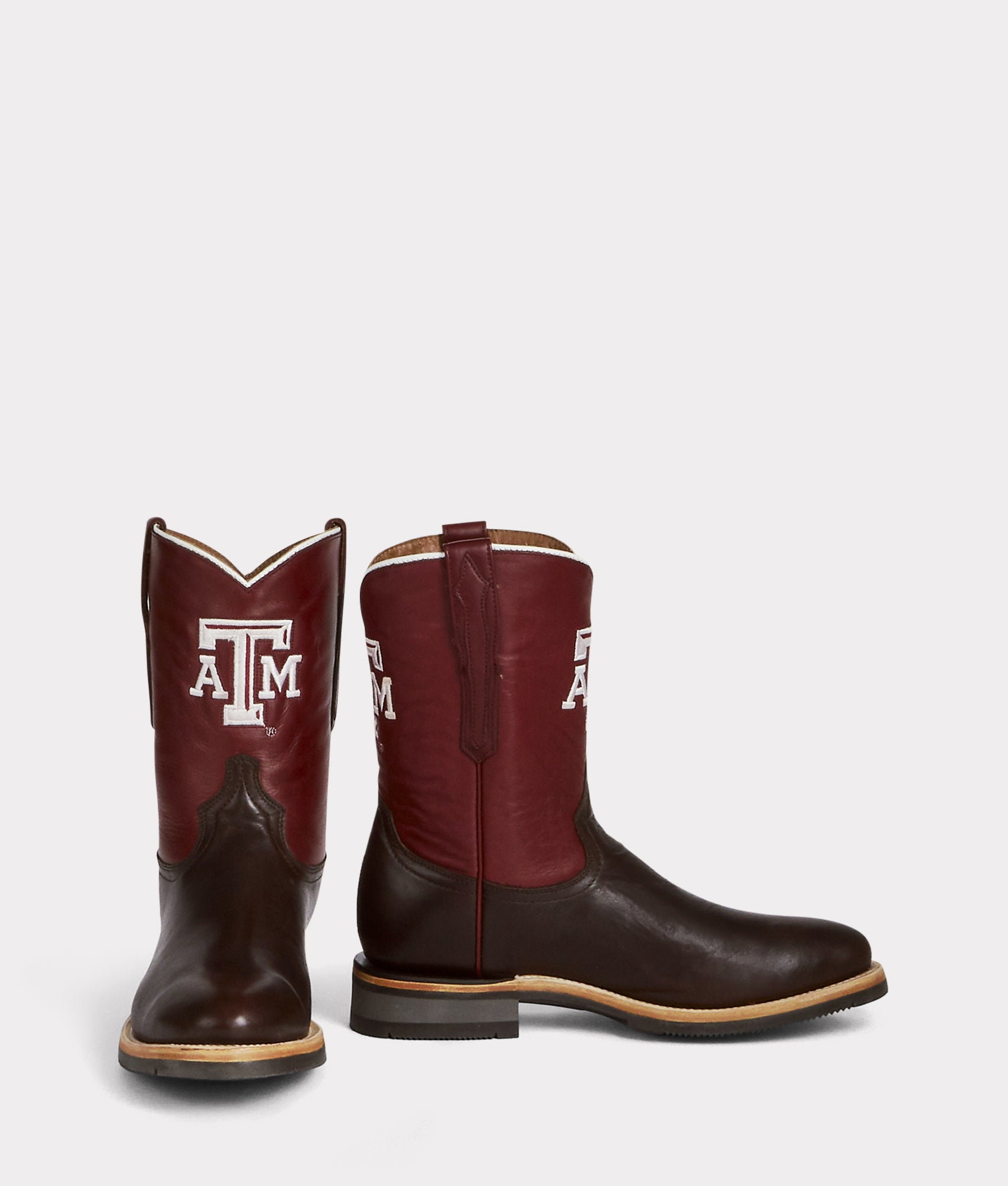 Men's A&M Roper Barn Boot :: Chocolate - Image 2