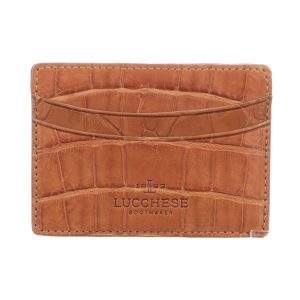 Credit Card Case ?C Crocodile ::  Cognac