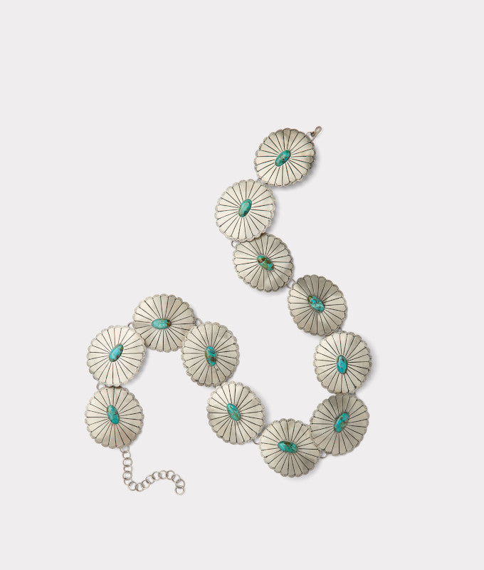 Kings Concho Belt :: Turquoise - Image 4