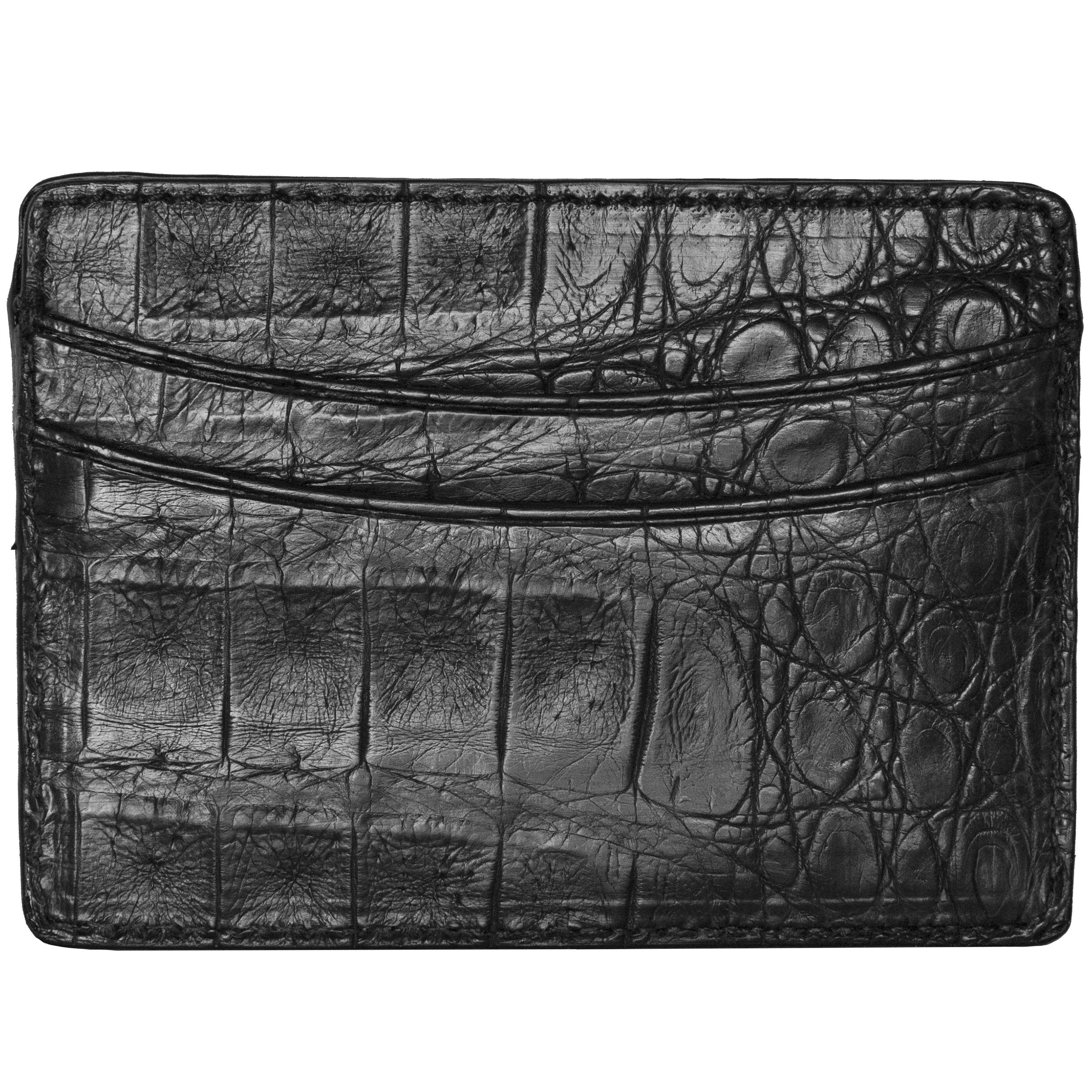 Credit Card Case ?C Crocodile :: Black - Image 2