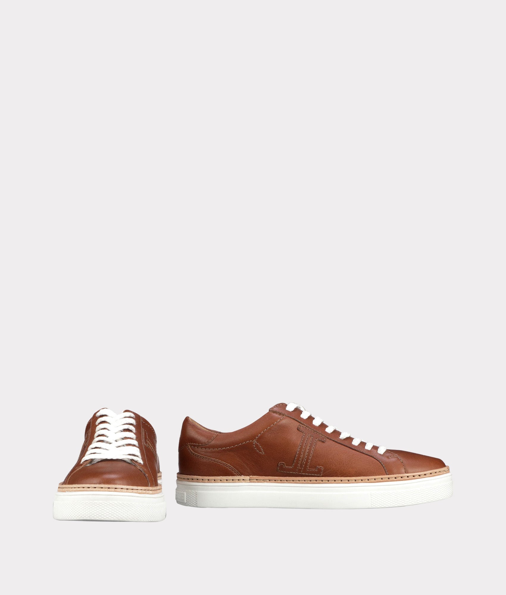 Double L lace Up Sneaker :: Whiskey - Image 2