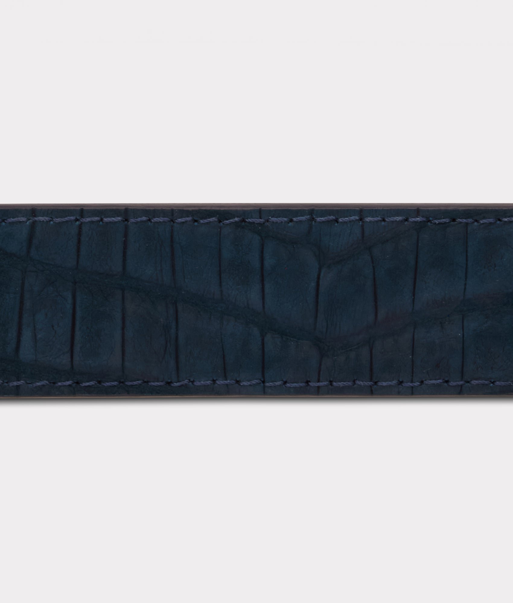 Sueded Caiman Memento Belt :: Navy - Image 9