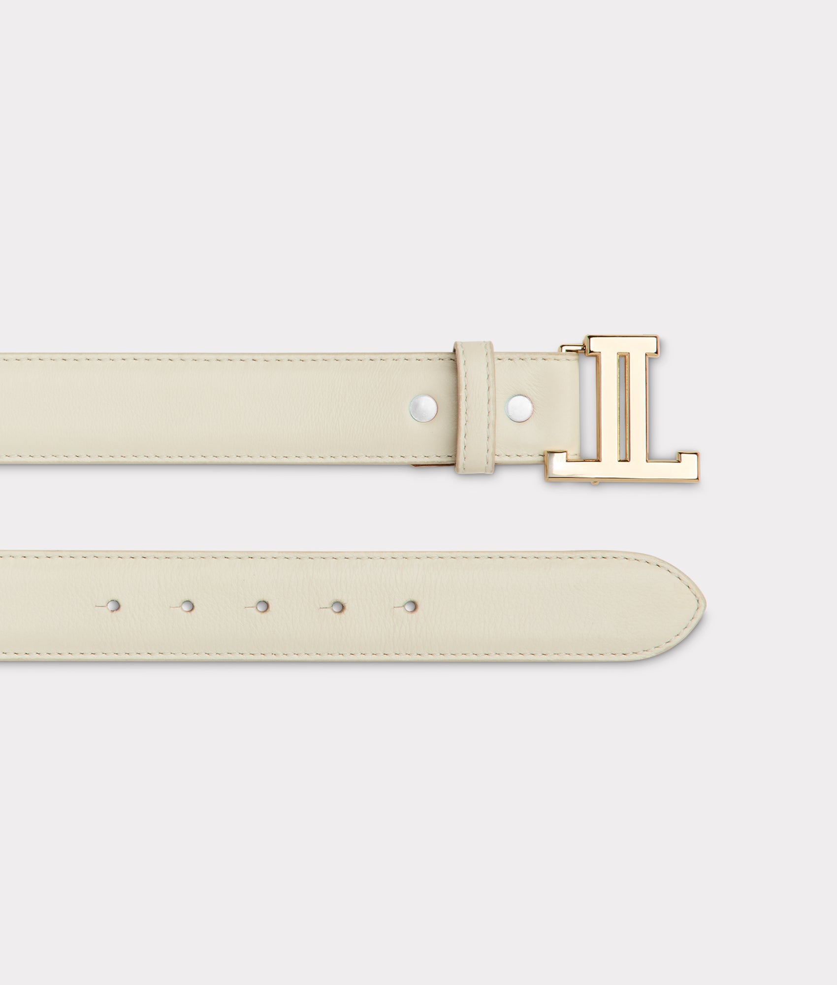 Women's Mirrored L Belt :: Glitz Cream - Image 4